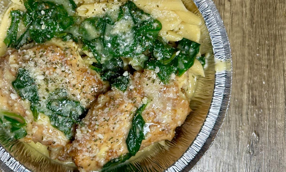 Chicken Francaise with Pasta