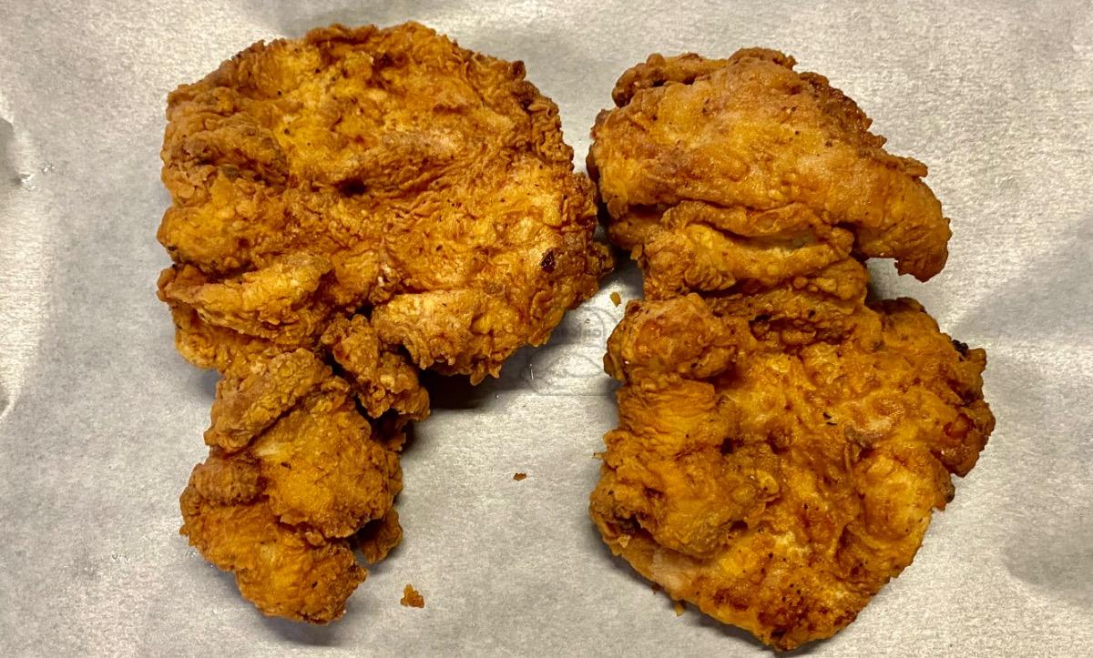 2 boneless Fried Chicken Thighs