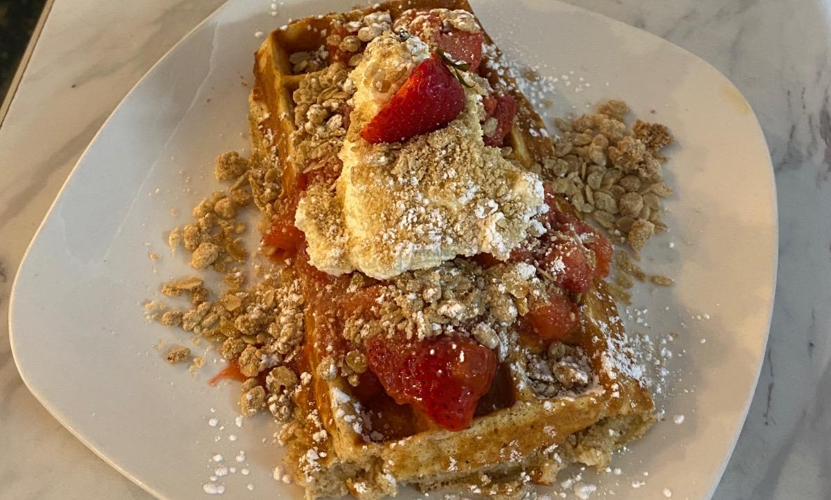 Strawberry Rhubarb Waffle