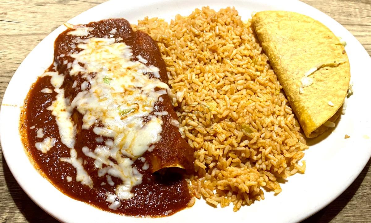 1. Taco, 2 Enchiladas & Mexican Rice