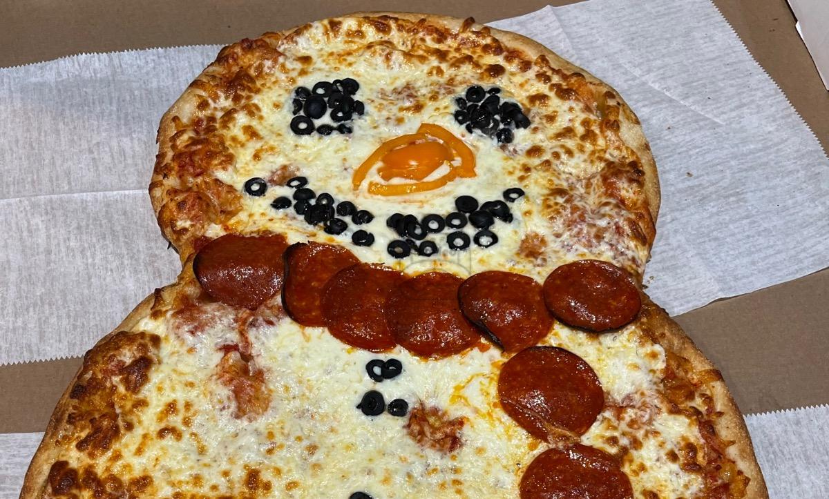 Snowman Pizza