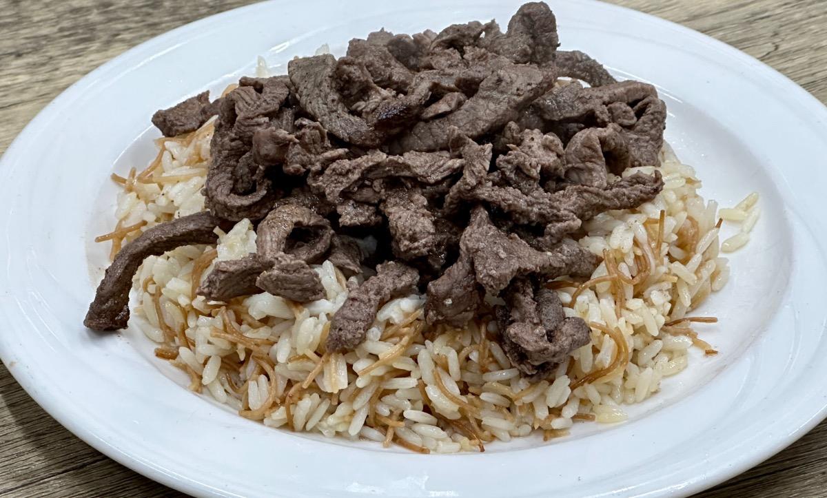 Beef over Rice Plate
