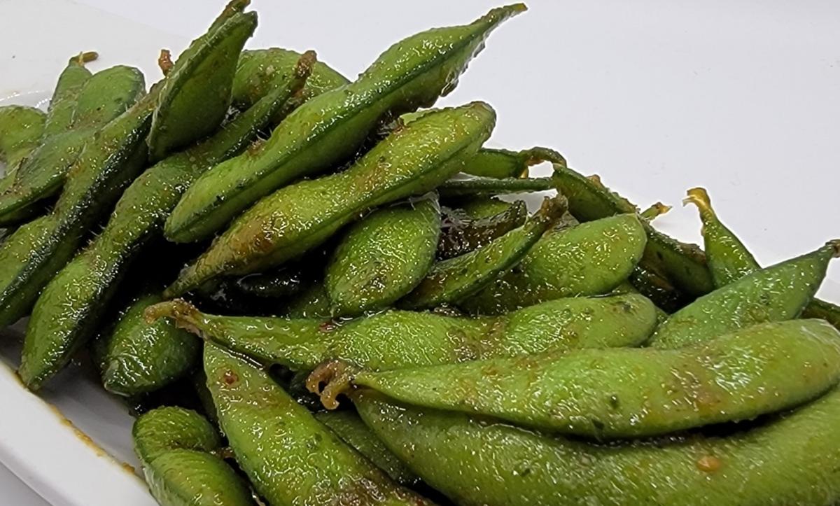 Spicy Garlic Edamame