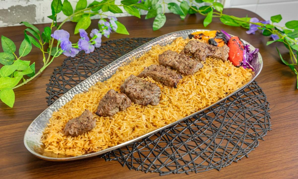 Lamb Kebab Rice Plate