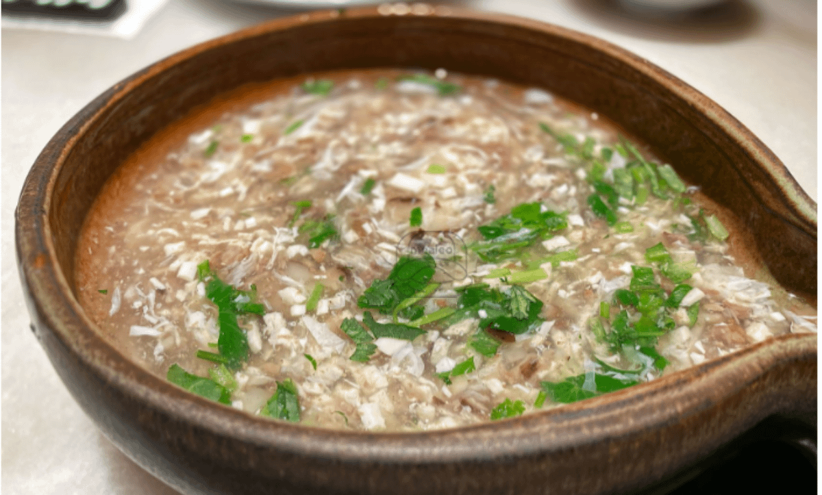 Beef Egg White Cilantro Soup