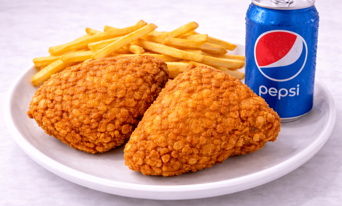 2 Fried Chicken Breasts Combo