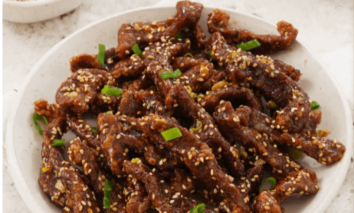 Crispy sesame shredded beef