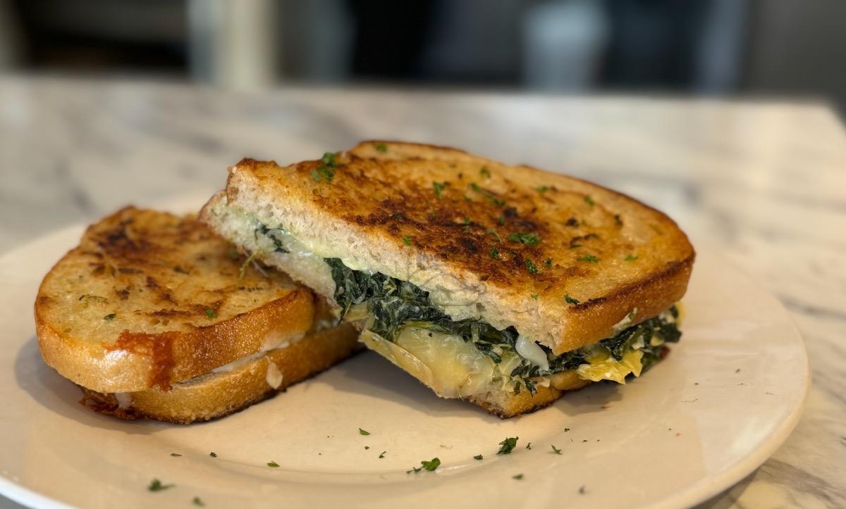 Spinach-Artichoke Grilled Cheese