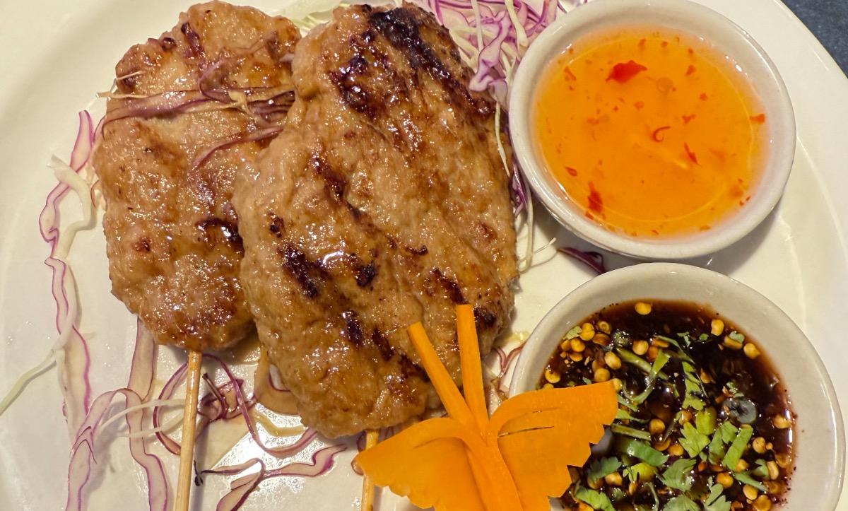 Moo Ping Nom Sod (Grilled Skewered Milk Pork)