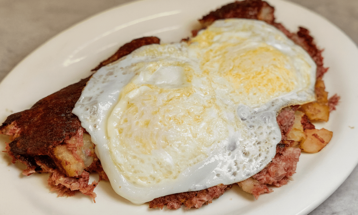 Homemade Corned Beef Hash & Eggs