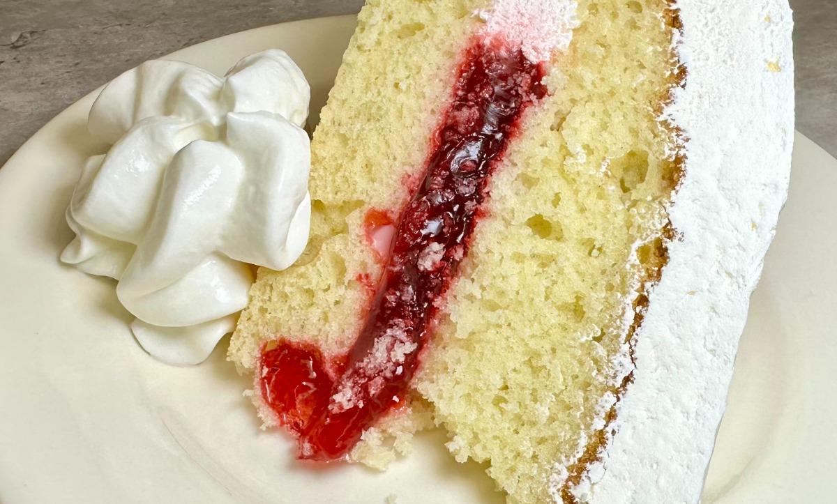 Strawberry Whipped Cream Cake Slice