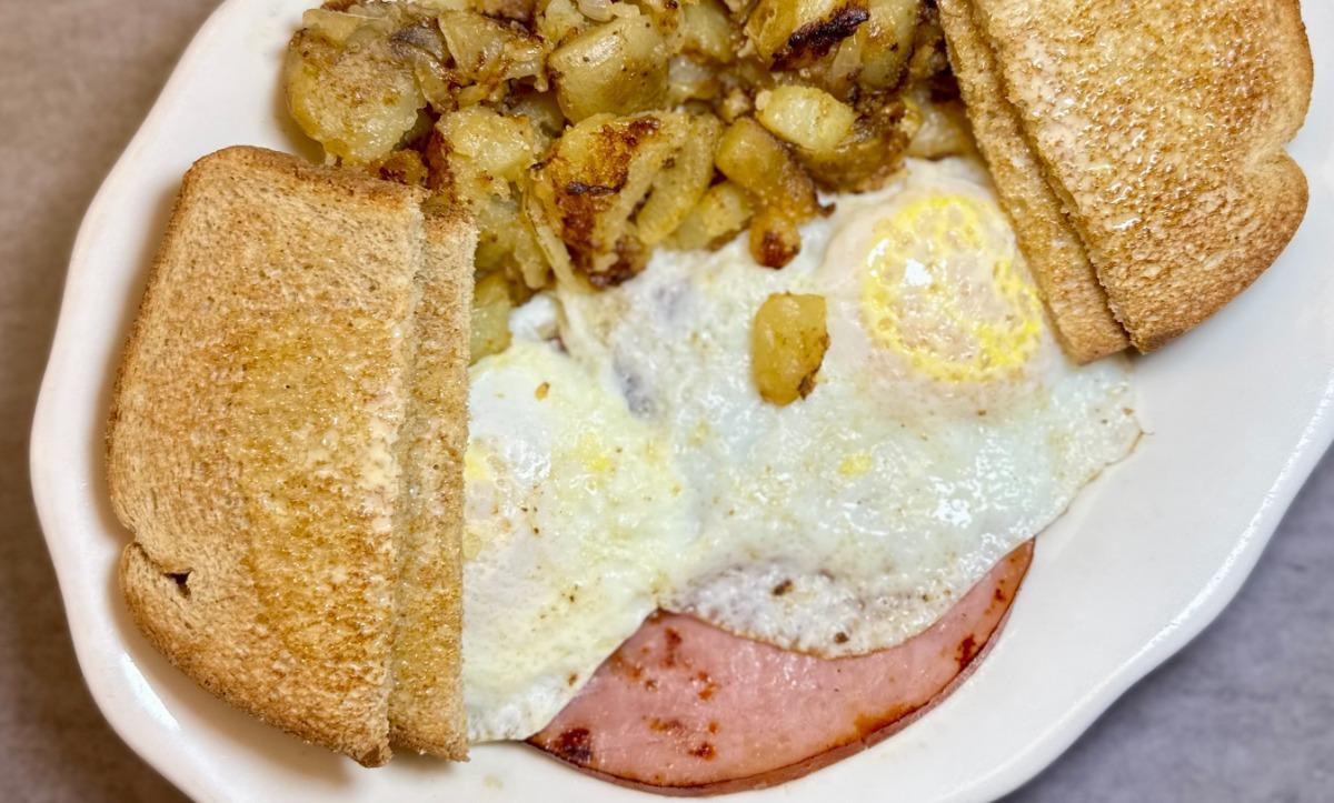 Two Eggs with Canadian Bacon