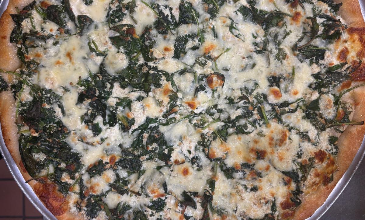 Slice of Deep Dish Spinach Ricotta