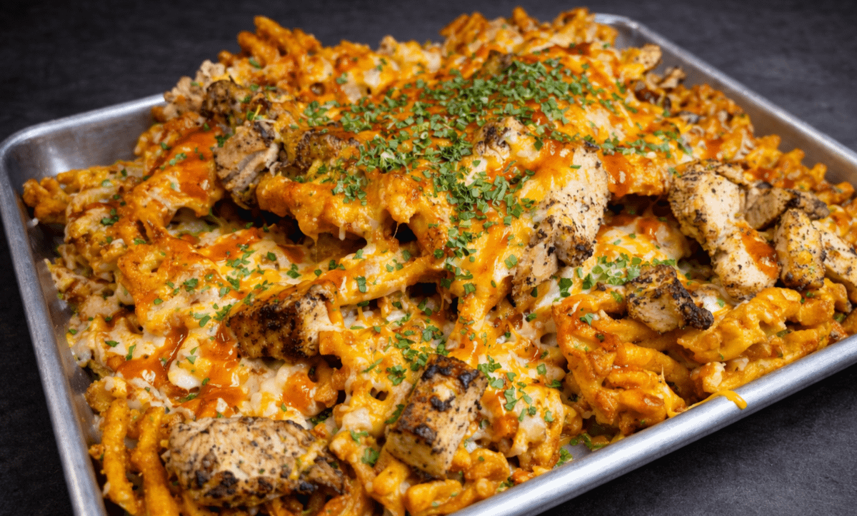 Buffalo Chicken Waffle Fries