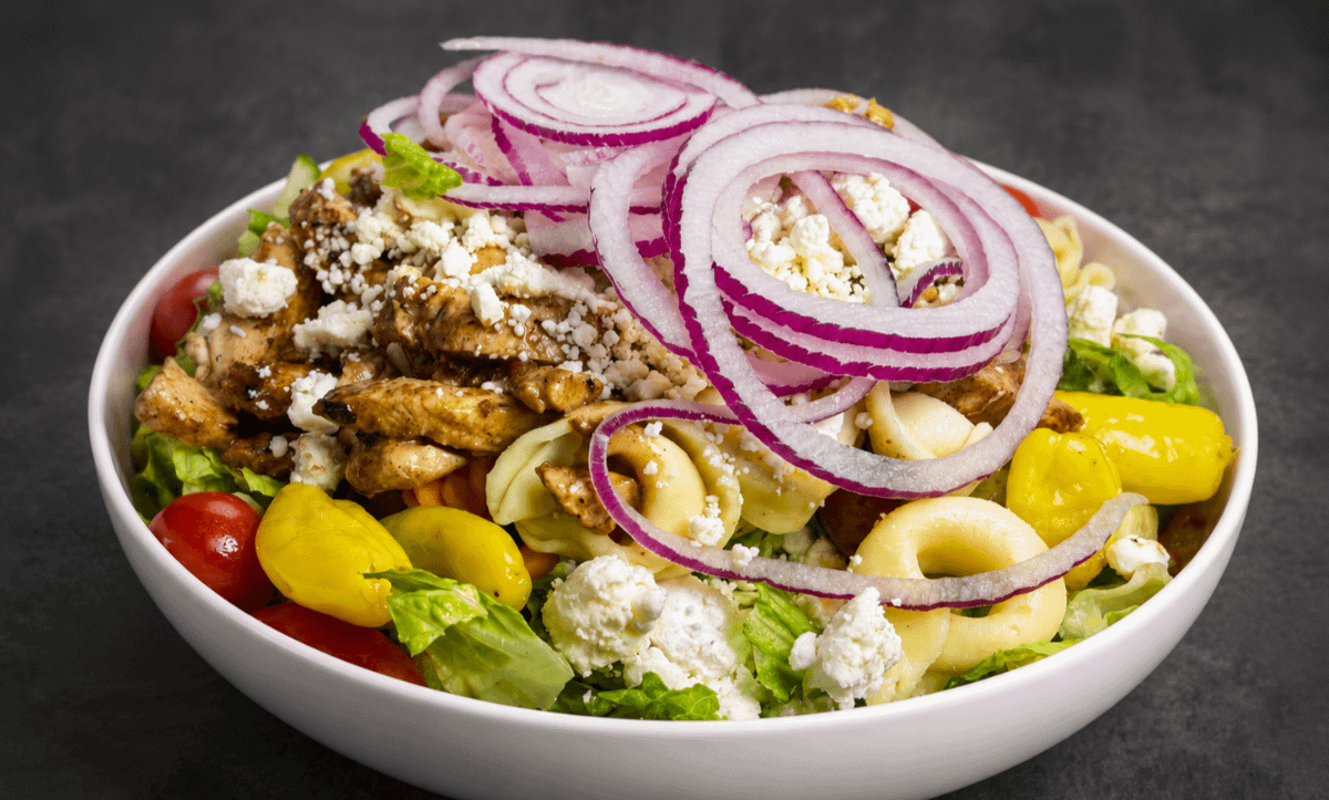 Greek Salad & Tortellini Salad