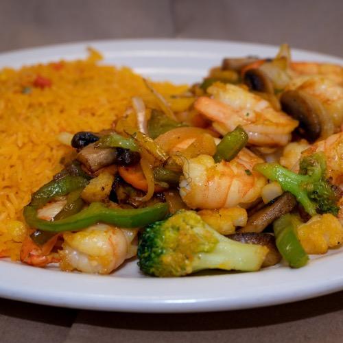 Camarones con Arroz