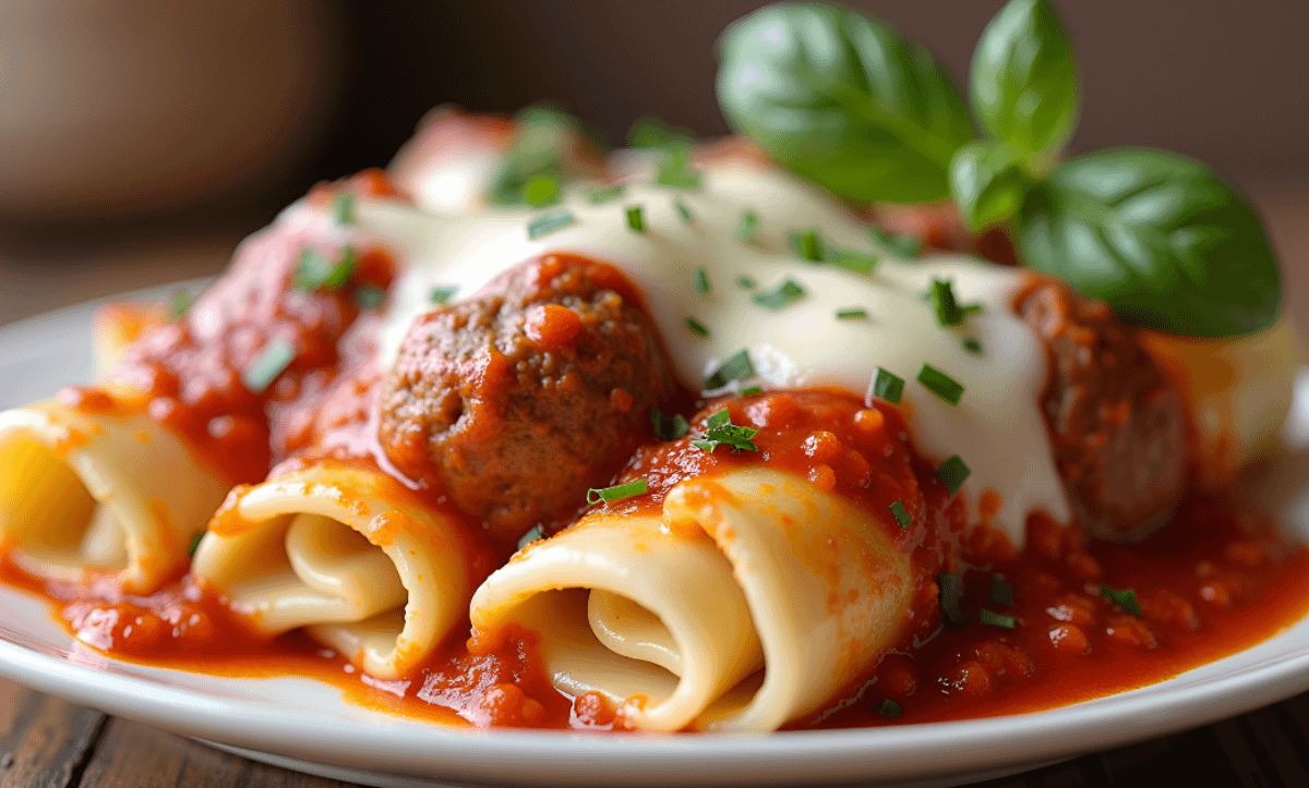 Manicotti with Meatball Parm Dinner