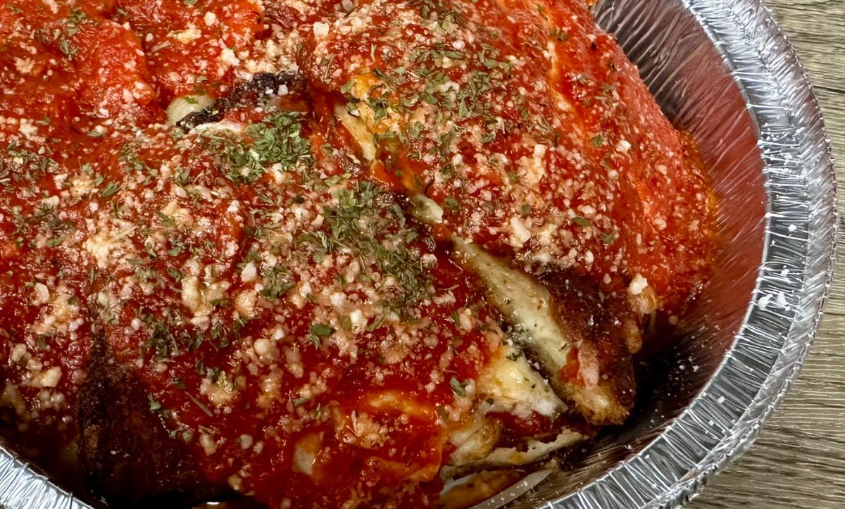 Eggplant Parmigiana with Pasta